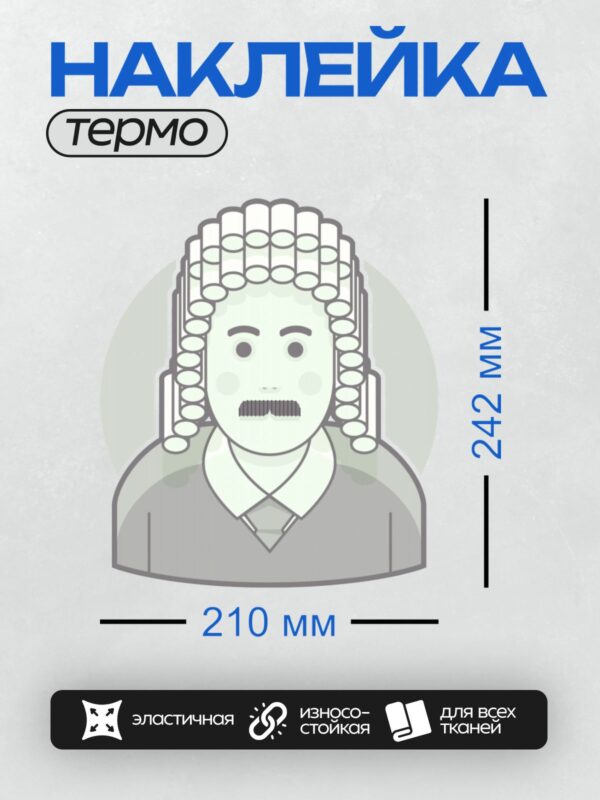 Термонаклейка на одежду DTF / Мужчина в традиционной китайской одежде и шляпе.