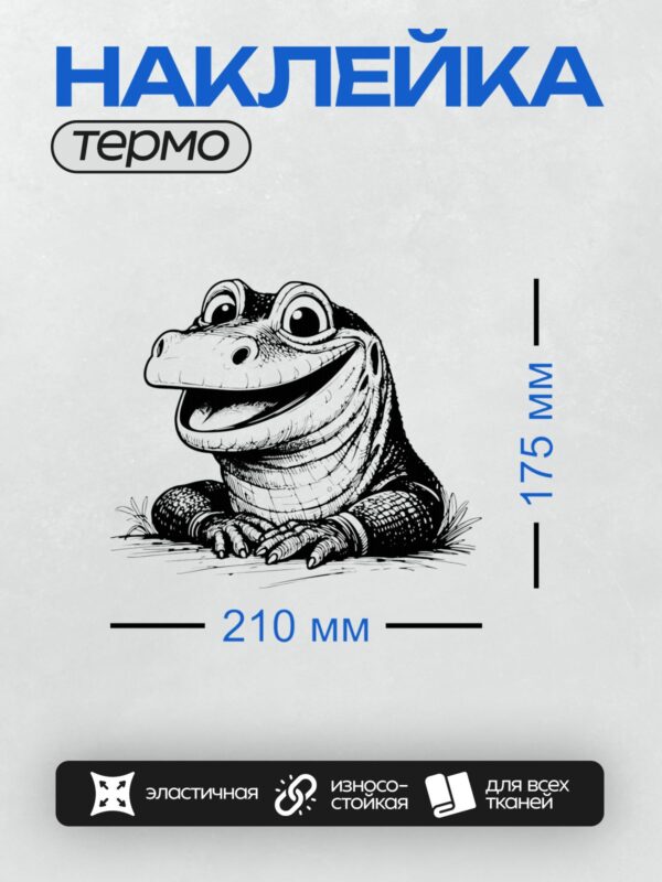 Термонаклейка на одежду DTF / Черно-белый эскиз броненосца в движении.