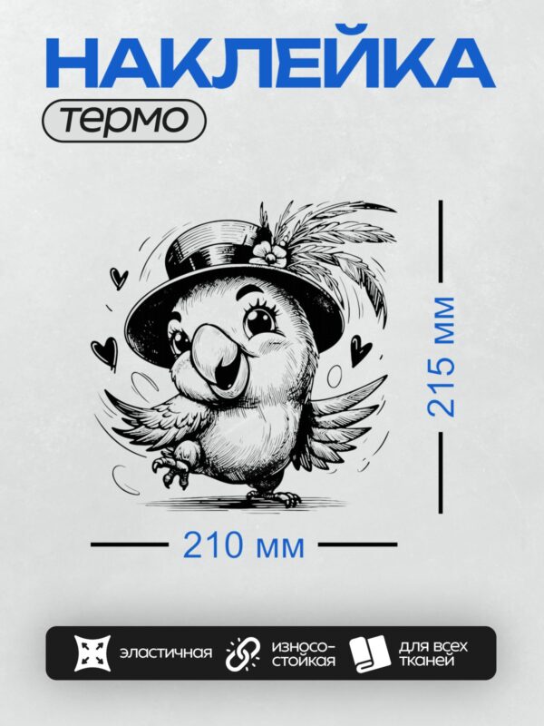 Термонаклейка на одежду DTF / Абстрактный рисунок с черными и белыми элементами, напоминающий перья или волны.