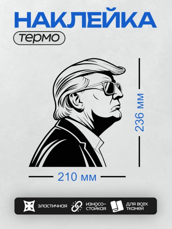 Термонаклейка на одежду DTF / Черно-белый портрет мужчины в очках и шляпе.