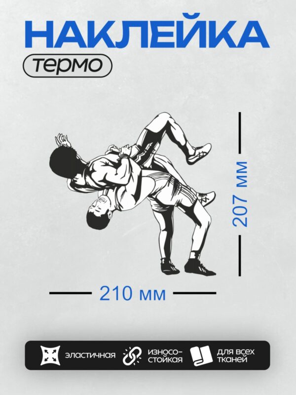 Термонаклейка на одежду DTF / Два борца в греко-римском захвате.